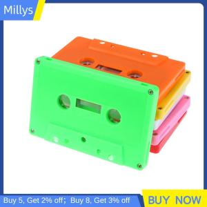Millys 1PC màu trống Băng trường hợp âm thanh từ tính ghi âm băng cassette vỏ rỗng Reel để Reel cassette (không có băng lõi)