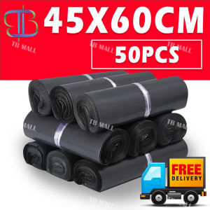 Fumu Kantong Plastik Polymailer / Plastik Packing Olshop 45x60cm Hitam Isi 50pc Lem Kuat Anti Plong Waterproof Anti Sobek Grosir Termurah
