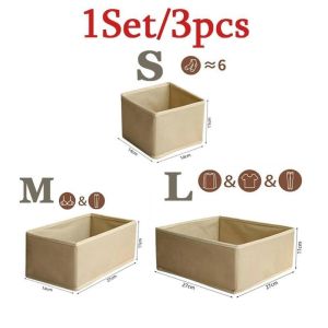 Foldable Sock Underwear Drawer Organizer Fabric Closet Organizers Storage Dividers for Baby Clothes