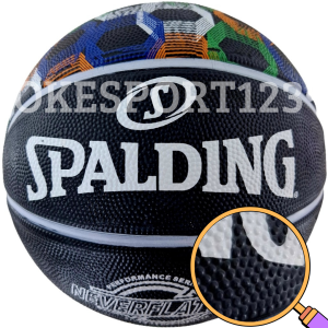 BOLA BASKET NO.7 KARET SPALDING NEVERFLATHEX HITAM – Ukuran 7 Cocok untuk Lapangan Outdoor