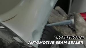 [Đen] Keo trám khe chuyên dụng cho ô tô loại keo polyurethane khô nhanh có thể sơn phủ dùng để trám các khe trên bề mặt kim loại của xe hơi xe tải v.v. Sản phẩm bao gồm găng tay và đầu bơm - Keo trám mái xe RV màu đen.