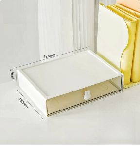Sg Can Hold A4 Paper Desk Organiser Transparent Stationery Drawer Desk Organizer Cosmetics Desktop Shelf Office Desk