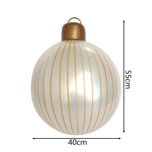EQUITY PVC Inflatable Light Large Hanging Christmas Ball  Decorative Christmas Ornaments Indoor/Outdoor