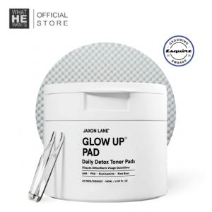 Jaxon Lane Glow Up Pad Daily Detox Toner Pad (60 Pads) | PHA AHA Exfoliating Brightening Hydrating Vegan