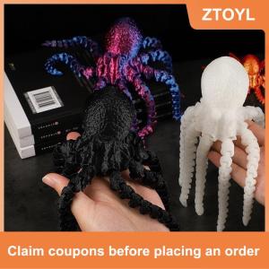 【ZTOYL】 3D in có khớp nối bạch tuộc poseable xúc tu Bàn đồ chơi PLA điêu khắc cho Kid Jointed cơ thể trang trí đồ chơi