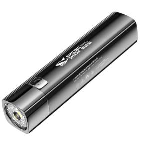 Smile Shark outdoor mini flashlight high brightness long range COB flash flashlight lock design can zoom flashlight
