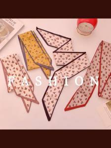 Ins Stylish Korean Silk Scarf twilly scarf for bags handle headband for women SP0497