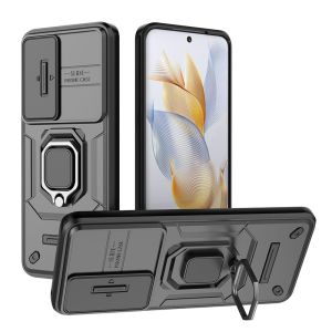 Shockproof Honor 90 Case For Honor 90 Lite Honor90 90Lite 5G 2023 Phone Case Shockproof Armor Slide Camera Lens Protection Ring Stand Cover For Honor90Lite Back Cases