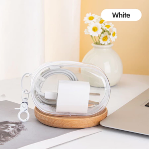 Data cable dust bag doll display bag transparent bag keychain zipper sealed hanging bag
