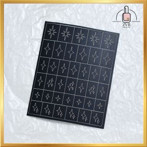Cut-out Nail Art Stickers | Butterfly Heart & Star Shape Stencils for DIY Manicure Design