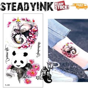 [𝚂𝚝𝚎𝚊𝚍𝚢𝙸𝙽𝙺] Temporary Tattoo Sticker Waterproof | Elephant Panda Floral Design | Makeup Carnival Event Festival Party |