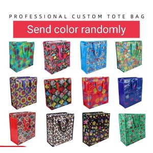 Goodluck Sako bag Travel bag Luggage bag Woven bag zipper bag eco bag random pattern 6 sizes Foldable Storage Waterproof