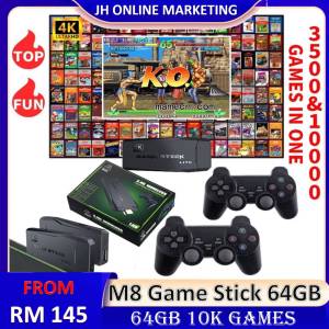 Game Stick Lite 4K TV Video Game Console With 2.4G Wireless Support CPS PS1 Classic Game with 2pcs gamepad