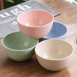Promo Mangkok Wheat Straw Bowl Mangkuk Plastik Microwave Warna Warni BPA Free