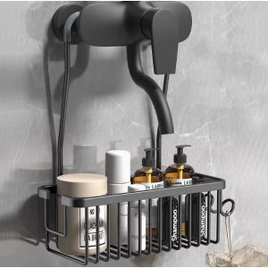 SG in Stock Bathroom Shower Rack Shower Mixer TapHanging Basket Hanging Shelf Home Space Aluminum No-Drill Shower