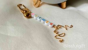 Handmade Customised Name Bag Charm Craft Frog with Bell Personalised Keychain Christmas Gift