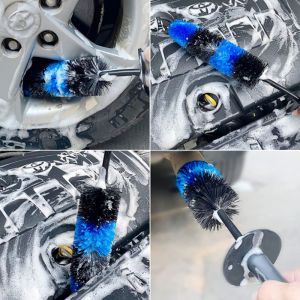 438178 ZXC 1 3PCS Car Care Soft Bristle Car Wheel Rim Tire Cleaning Brush Cleaner Non Scratch Car Detailing Washing Tool