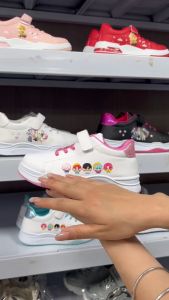 New Kpop Demon Hunter SAJA Boys Sneakers HunterX Soda Pop Breathable Running Shoes children cute Cartoon pattern sneakers Soft soled Velcro design Sporty Board Shoes Boys and Girls for School PE Kids Ruinning Shoes Sizes 31-36 7-12 Age