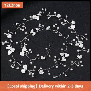 【Local shipping】 Crystal Headbands Wedding Hair Accessories Handmade Floral Pearl Rhinestone Hair Ornament For Bride Girls