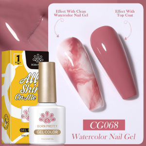 BORN PRETTY 2pcs/set 10ml Watercolor Gel Nail Transparent Soak Off UV LED Nail Art UV Gel Varnish Function Gel(1*color gel+1*watercolor gel)