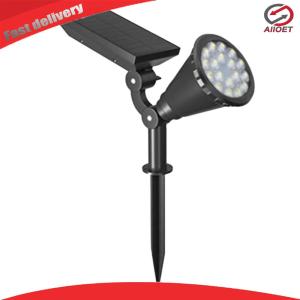 【Alloet】 Solar Garden Spotlights 18LED Waterproof Stake Light for Yard Pathway Wall Porch Outdoor Lighting Solution