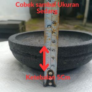 cobek batu merapi Ukuran Sedang