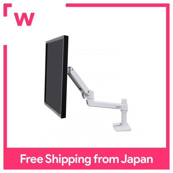 Ergotron - Braccio Verticale LX Per Doppio Monitor Impilabile, Supporto Da Scrivania VESA - Per Due Monitor Fino A 24 Pollice, 3,2-9,1kg Ciascuno - Bianco (45-492-216 - Foto 4