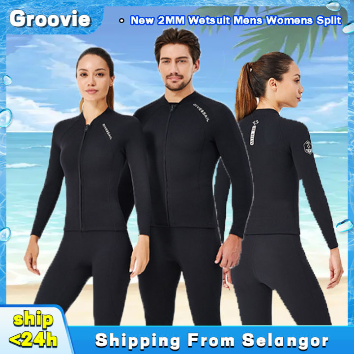 【Selangor Ready Stock】Men Women Wetsuits in 2mm Neoprene Wetsuit Jacket ...