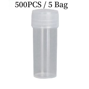 100PCS Vials Empty Plastic Bottles/Plastic Sample Bottle/Craft Screw Cap Pill Liquid Powder Multifunction Storage Container 5ML.