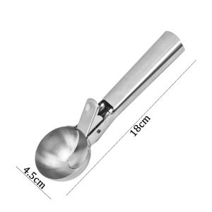 YESPERY Stainless Steel Dual-purpose Ice Cream Scoop Multifunctional Fruit Scoop Watermelon Spoon Ball Scoop Kitchen Supplies