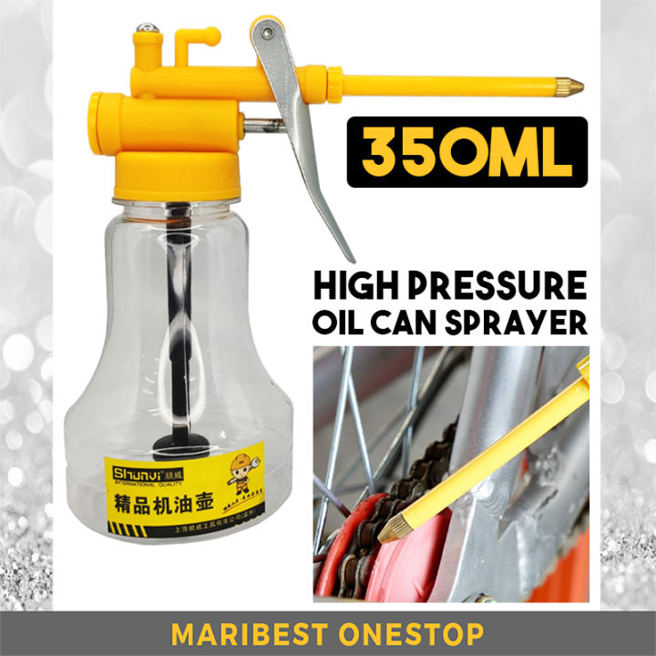 350ml High Pressure Plastic Hand Pump Oil Can Sprayer Oil Lubricant