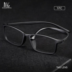 LouisWill Men Women Glasses Frame No Lens Glasses TR Mirror Eyewear Can Be Paired With Myopia Glasses Full Frame Design Outdoor Travel Men Trendy Glasses