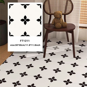 Self Adhesive Non-Slip Wallpaper 30X30CM Waterproof Floor Sticker Kitchen Bathroom Lantai Dapur 地板贴