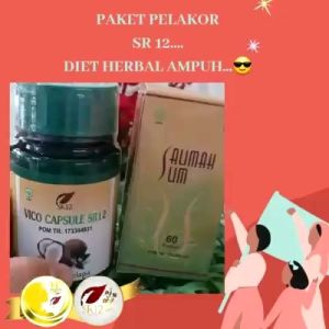 PAKET PELAKOR ( PELUNTUR LEMAK KOTOR )  SR12 / PELANGSING BADAN OBAT DIET HERBAL / PELANCAR PENCERNAAN / KECILKAN PERUT BUNCIT