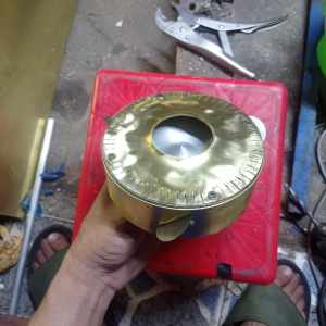 Cối Đĩa Lu  Nồi Đồng đựng đường tạo Kẹo Bông Gòn