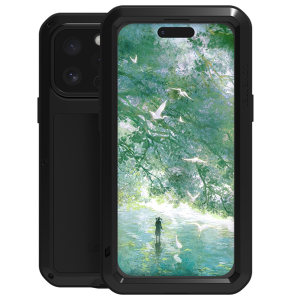 for iPhone 16 Pro Max Case Outdoor Heavy Duty Rugged Full Body Protection Case Military Armor Bumper Aluminum Metal Dust/Shockproof Case with Tempered Glass for iphone 16 pro max casing