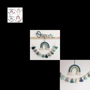 INS Đồ treo tường trang trí phong cách Bohemian cho phòng ngủ phòng khách phông nền sinh nhật đồ treo dệt thủ công cho phòng trẻ em.