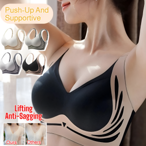 Anti-drooping Wire-free Bra Increased Side Ratio Bra Adjustment Type Fitting the Cup Stable Support