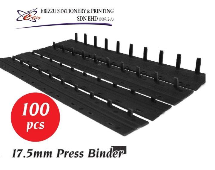 Press Binder / Unilock Binder 17.5mm (100pcs/box) Black (120 sheets) Press  Binder, Unilock Binder, Press Binding, Unilock Binding, binding machine,  heavy duty binding machine, comb binder, comb binding machine