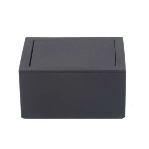 Flip Cover Rotating Cufflinks Box Black Plastic Velvet Display Box for Birthday Valentine Day Mothers Day