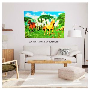 Lukisan Kaligrafi Pemandangan 3 Dimensi Aesthetic Dan 5 Dimensi Aesthetic Mewah Uk 40*60 Cm Dekorasi Walldecor Kado Ulang Tahun Hampers Gift Hiasan Dinding