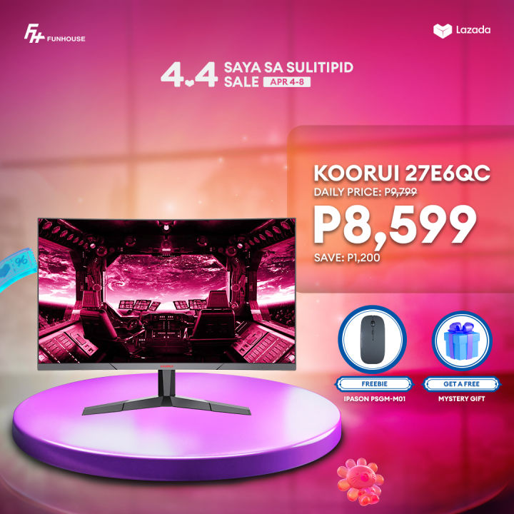 KOORUI 27E6QC QHD Curved 27 Inch Monitor, Fast VA Computer Gaming ...