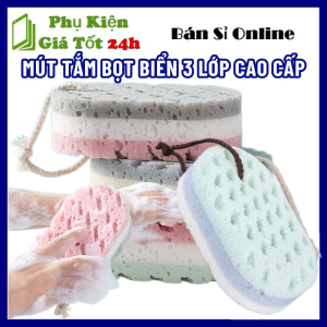 Mút Tắm Bọt Biển Kỳ Gét Tiện Dụng - Bông Tắm Bọt Biển 3 Lớp Thấm Hút Nhanh Khô Siêu Mềm Bọt Biển Tẩy Tế Bào Chết Tạo Bọt Cao Cấp