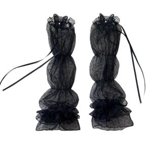 Mesh Arm Sleeves Elastic Cuffs Wedding Gloves Long Sheer Arm Covers Fingerless Bridesmaids Gloves For Formal and Casual