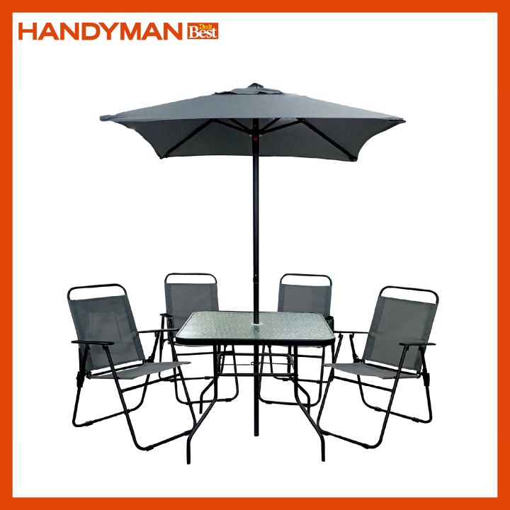 Bistro Dining Set with Umbrella 6pcs Lazada Lazada PH