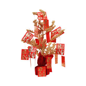 [Ganlitong] Chinese New Year Decorative Tree Auspicious Patterns Pachira Macrocarpa CNY Money Tree Home Gifts Spring Festival Desk Living Room Ornaments 新年家居装饰树摆件 发财树 摇钱树