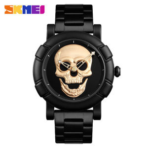 PENGIRIMAN INSTANT / Jam tangan Pria skmei 9178 original rantai model tengkorak skull