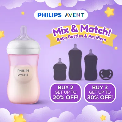 Philips AVENT 9oz Natural Response Baby Bottle Pink