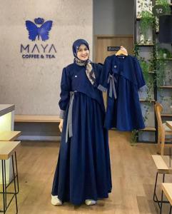 gamis couple ibu dan anak ( HARGA TERPISAH ) model ARIMBI bahan katun toyobo dres ibu dan anak terbaru dress couple wanita