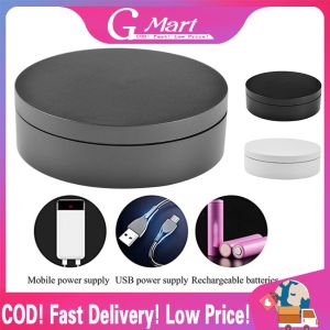 ⭐【LazTop Seller】Electric Turntable Display Stand Noiseless Rotating Table Watch Jewelry Holder Multifunctional for Photography Props Electric-Turntable
